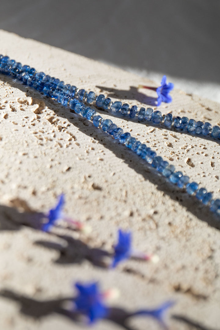 Blue Kyanite Necklace with Thai Hill Tribe Silver