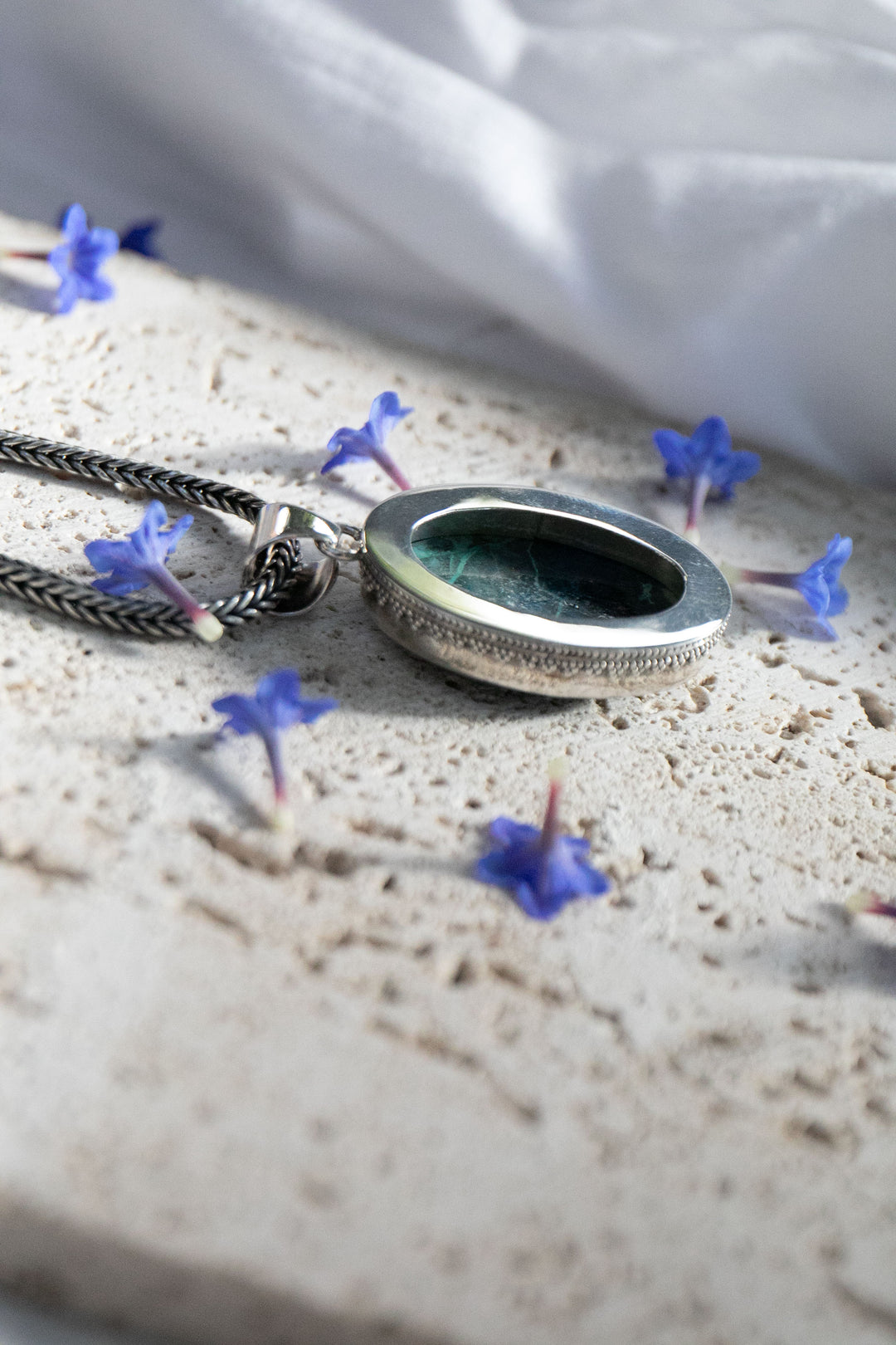 Statement Shattuckite Pendant in Tribal Sterling Silver Setting