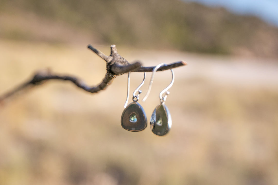 Gorgeous Indicolite or Blue Tourmaline Earrings in Sterling Silver