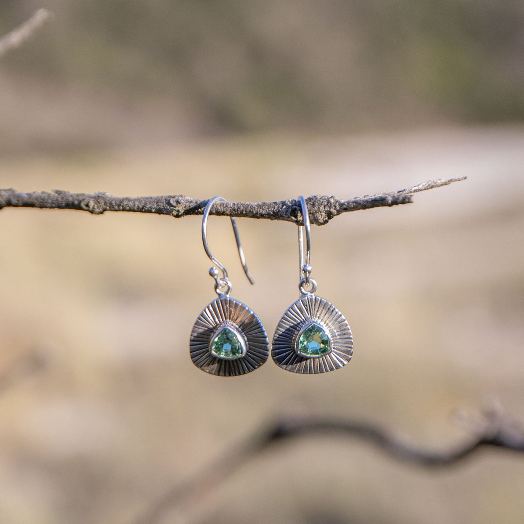 Gorgeous Indicolite or Blue Tourmaline Earrings in Sterling Silver