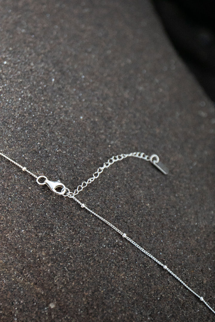 Briolette Aquamarine Necklace on Delicate Sterling Silver Chain