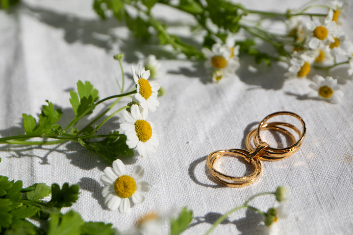 Multi Band Stack Ring in 24k Gold Plated Silver
