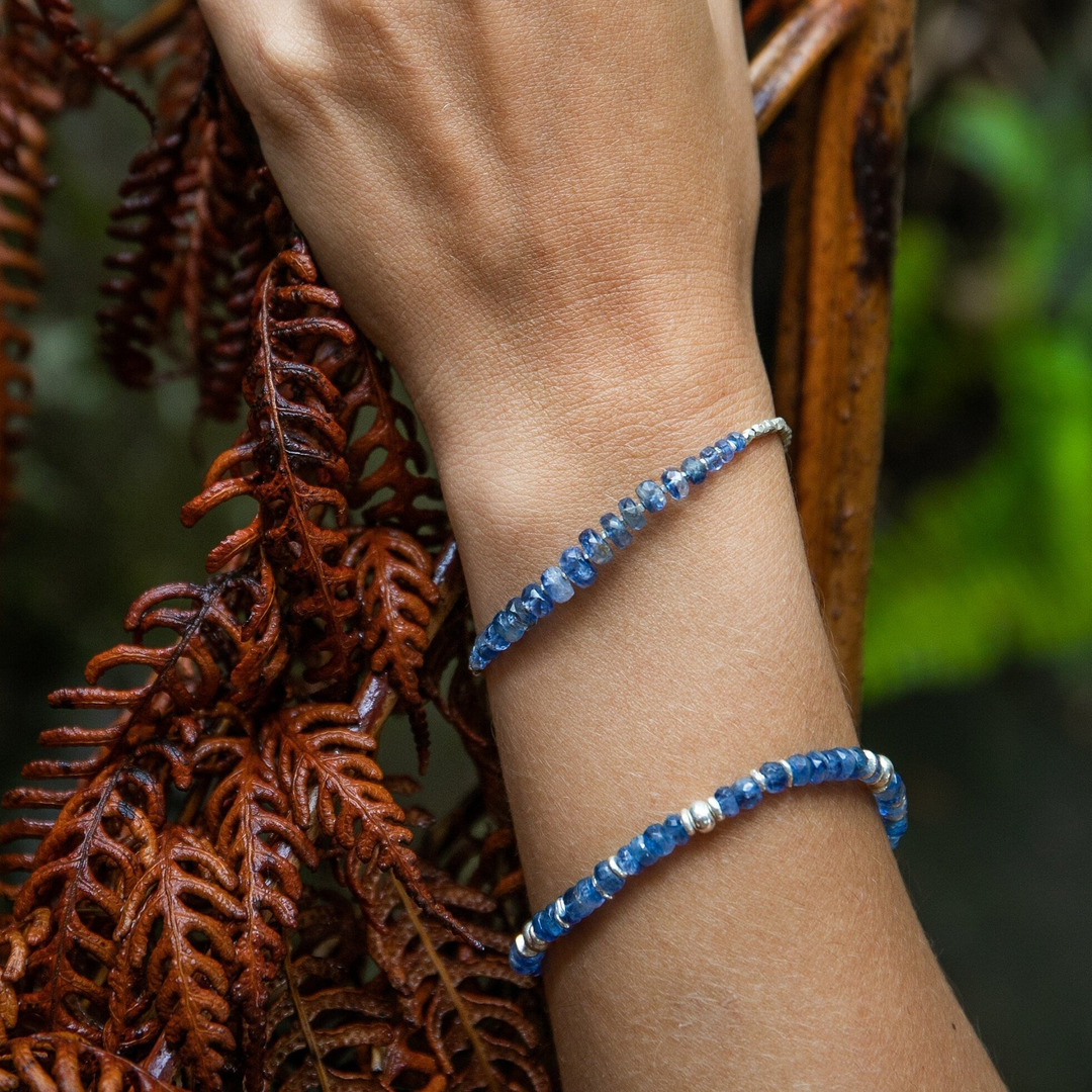 Kyanite Bracelet with Thai Hill Tribe Silver