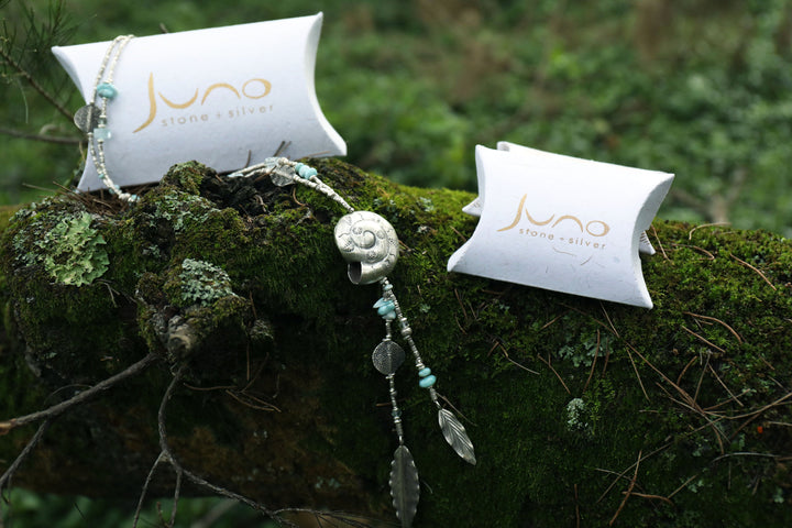Reserved for Somer ** Sacred Rudraksha + Thai Hill Tribe Silver 108 Mala Necklace with Om Charm and Moonstone Double Bracelet