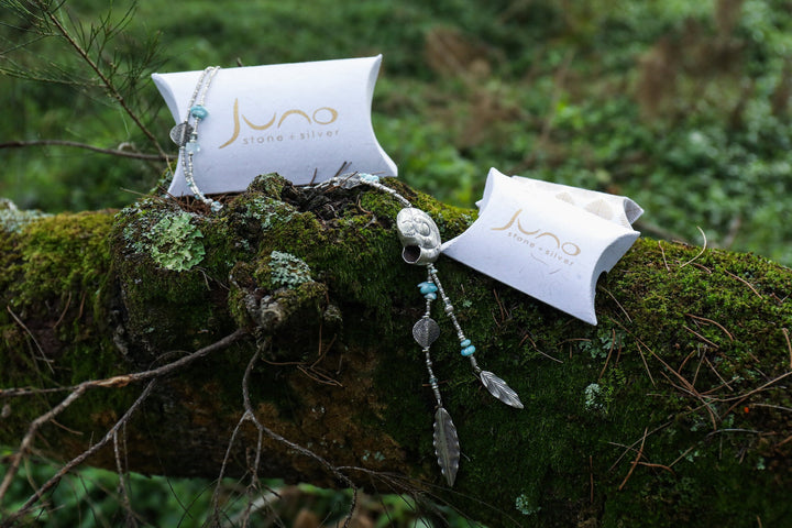 Tribal Larimar Ring in Tribal Sterling Silver Setting - Size 7 US