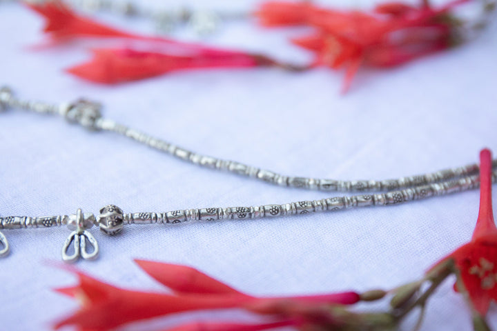 Handmade Thai Hill Tribe Silver Charm Necklace