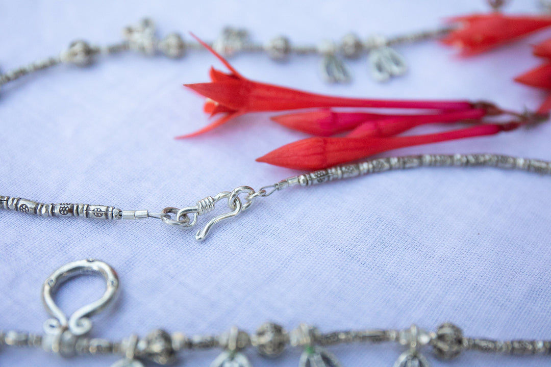 Handmade Thai Hill Tribe Silver Charm Necklace