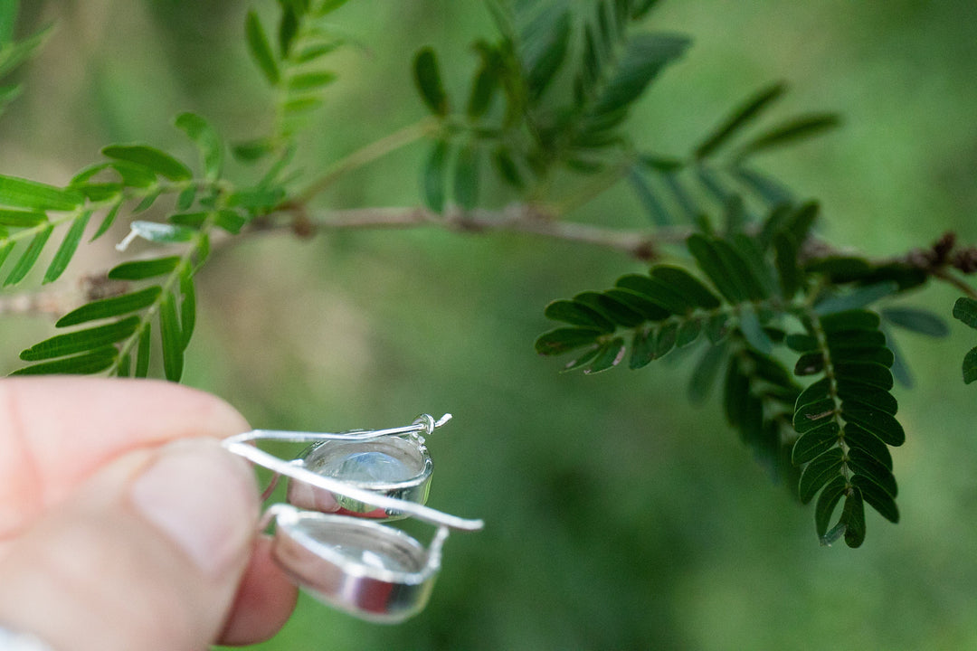 Simple Elegant Rainbow Moonstone Hook Earrings in Sterling Silver Setting