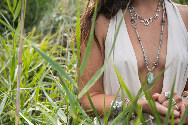 Handmade Thai Hill Tribe Silver Charm Necklace