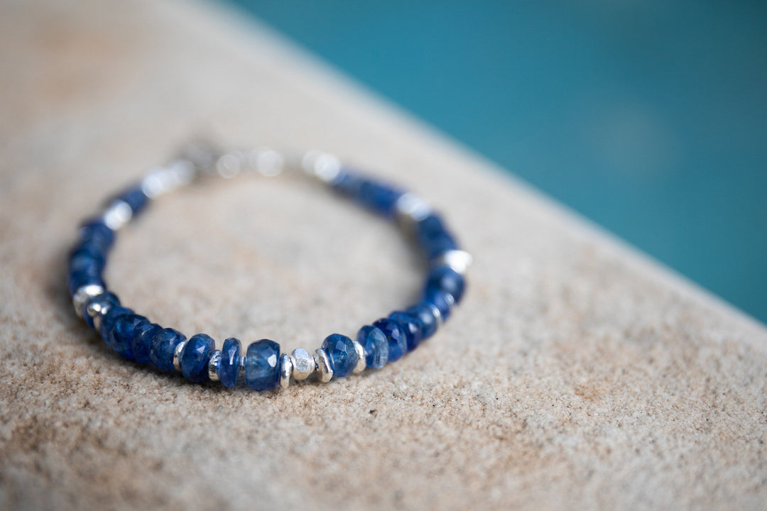 Kyanite Bracelet with Thai Hill Tribe Silver