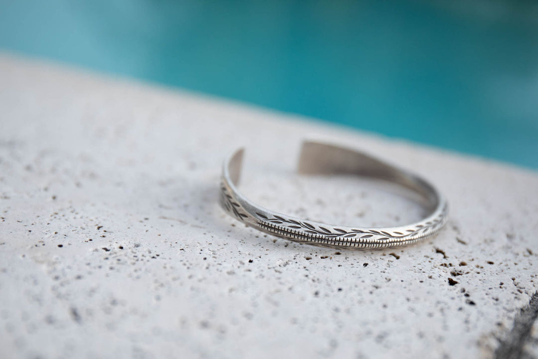 Gorgeous Thai Hill Tribe Silver Bangle