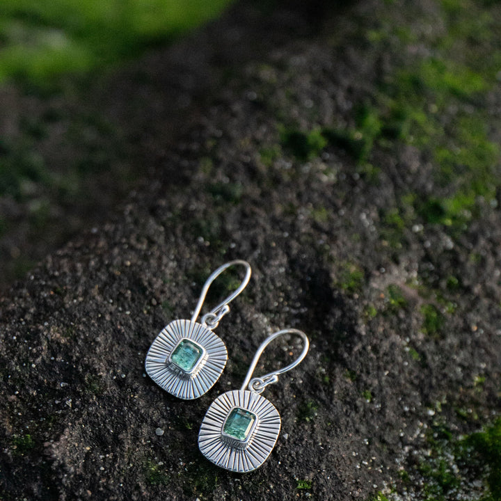 Gorgeous Indicolite or Blue Tourmaline Earrings in Sterling Silver