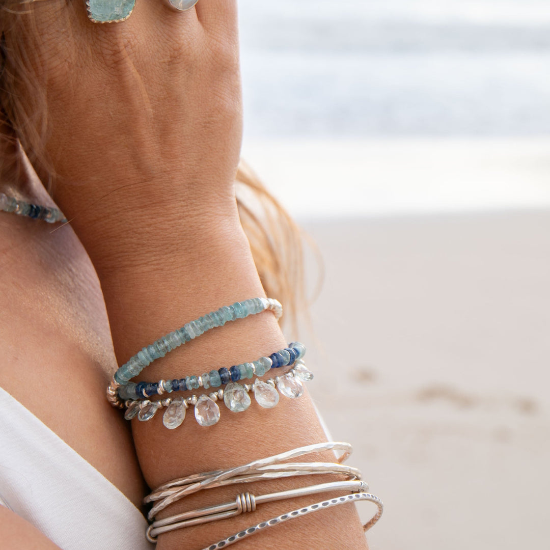 Blue Kyanite and Aquamarine Bracelet