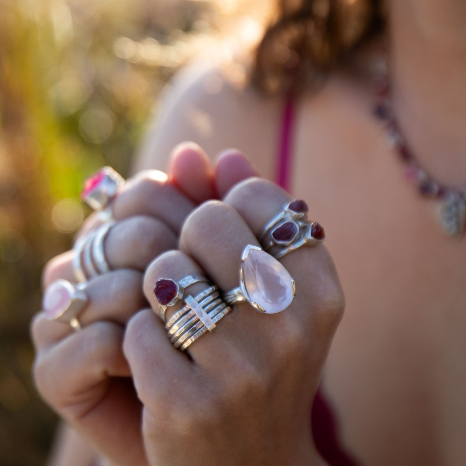 rose-quartz-silver-ring-australia