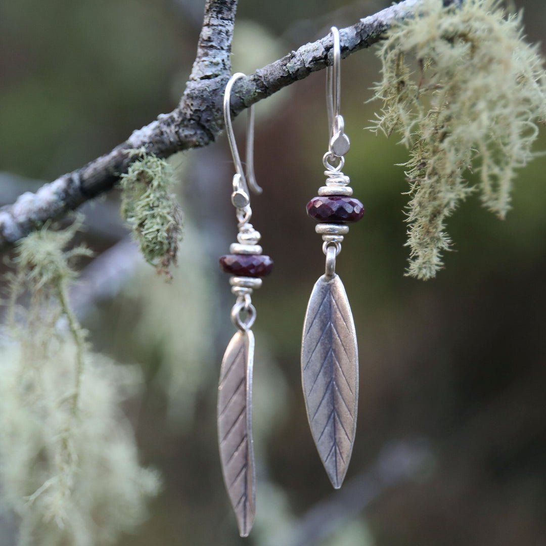 ruby-leaf-earrings