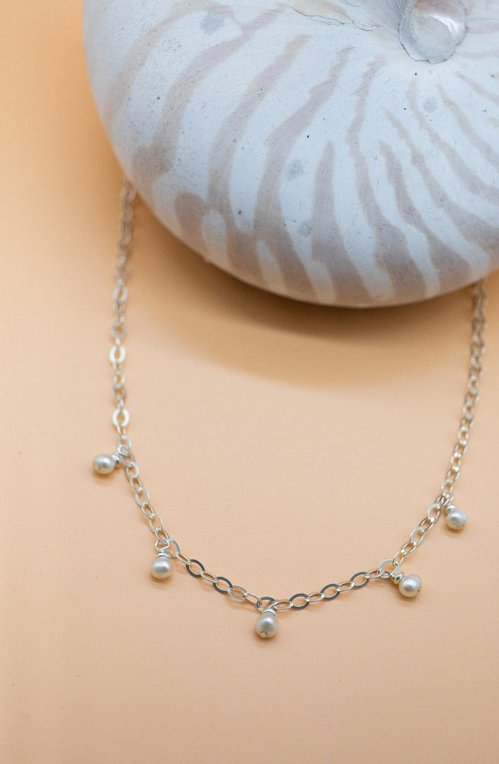 Freshwater Pearl Necklace on Sterling Silver Chain