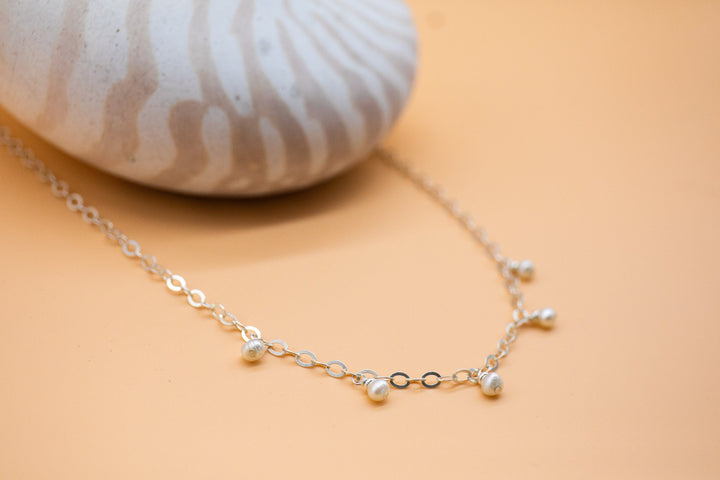 Freshwater Pearl Necklace on Sterling Silver Chain