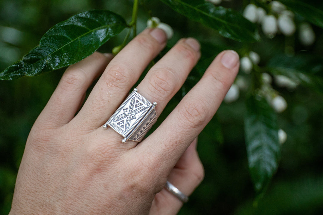 Thai Hill Tribe Silver Ring - Adjustable