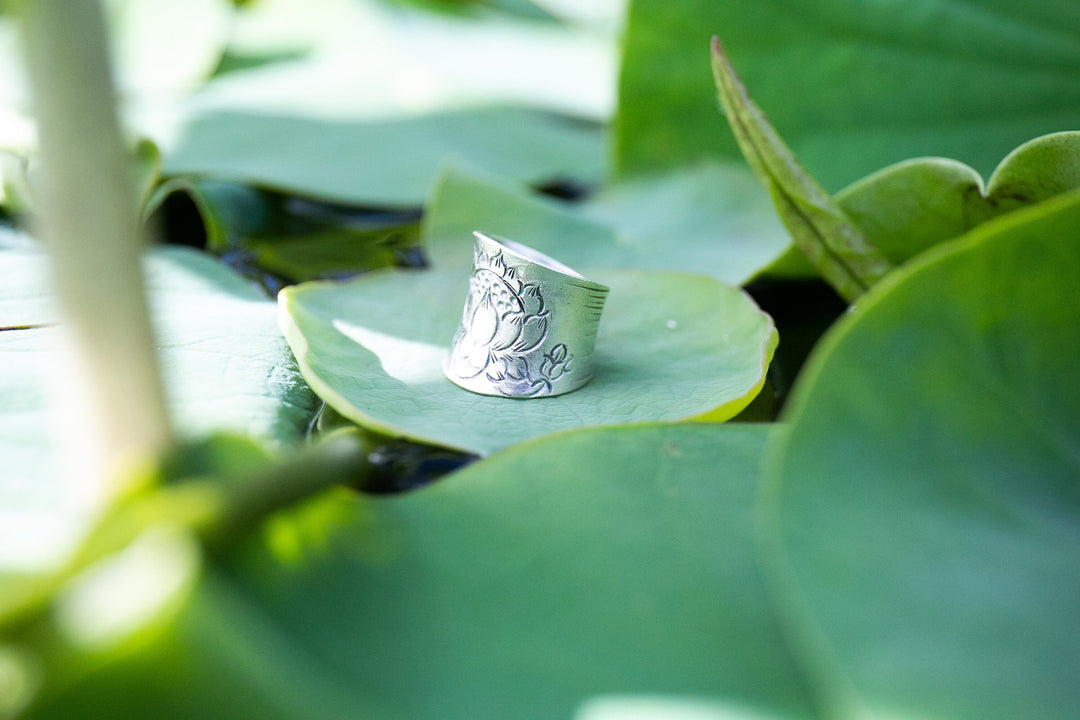 Thai Hill Tribe Silver Lotus Ring