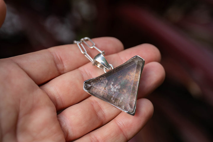 Lodolite Pendant set in Sterling Silver Setting