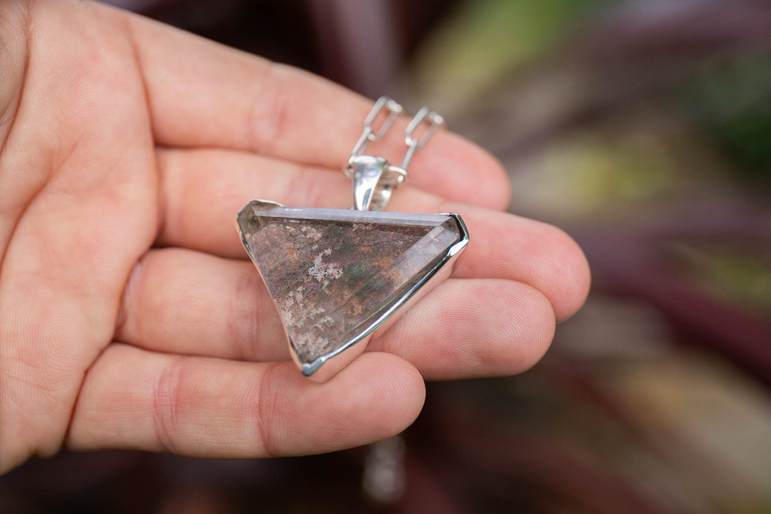 Lodolite Pendant set in Sterling Silver Setting