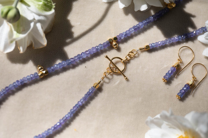 Tanzanite and Gold Vermeil Necklace