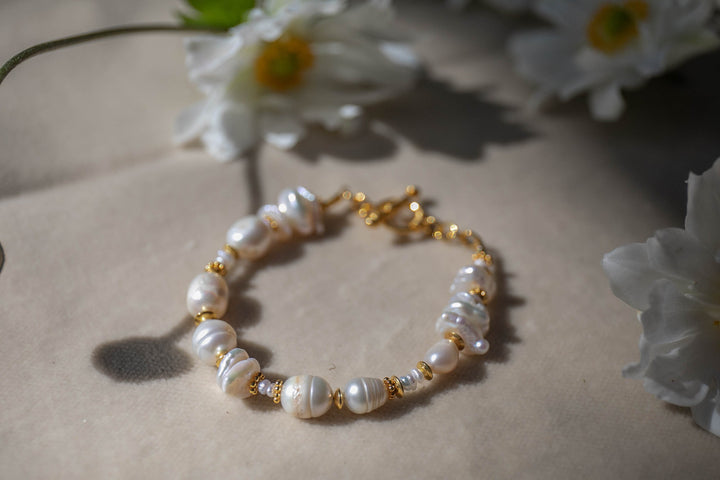 Freshwater Pearl and Gold Vermeil Beaded Bracelet
