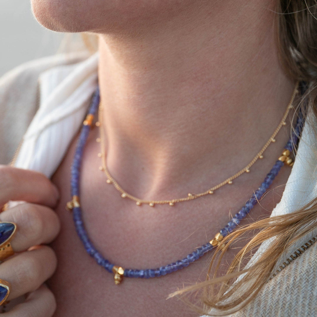 Tanzanite and Gold Vermeil Necklace