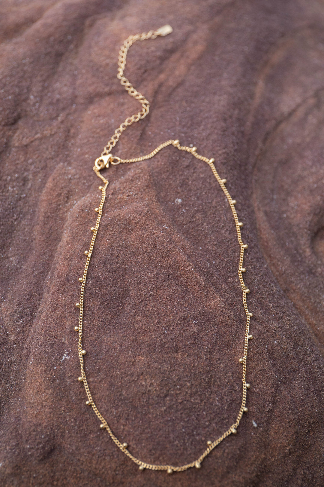 Gold Plated Sterling Silver Bobble Choker Chain