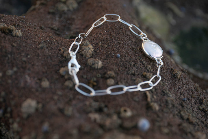 Freshwater Pearl Bracelet on Sterling Silver Chain